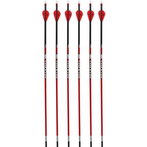 6 Pack - Maxima Red SD 350 Arrows w/Blazer Vanes / Inserts Loose