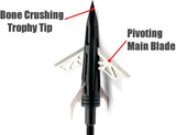 NAP New Archery Products DK4 Dark Knighr125 Grain Crossbow Hybrid Broadhead 3 Pack