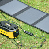 ROCKSOLAR Foldable Solar Panel, Portable 21W 18V Monocrystalline Kit with Charging Cable and Adapters, USB and DC
